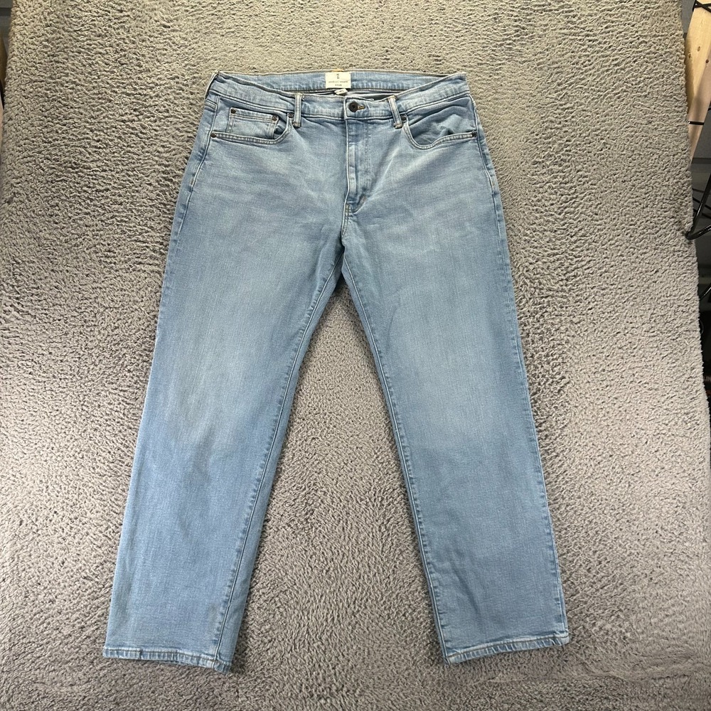 Mutual Weave Jeans Men 36x30 Blue Cotton Denim Straight Relaxed Workwear Stretch